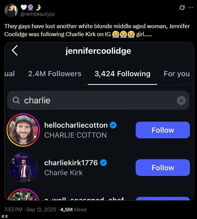 Jennifer Coolidge's Emmy Controversy: From Tanya McQuoid-Hunt to Charlie Kirk, the Celeb-Politics Divide