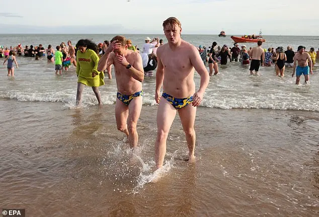 Over 200 swimmers participate in Whitley Bay's traditional New Year's Day dip to mark 2026