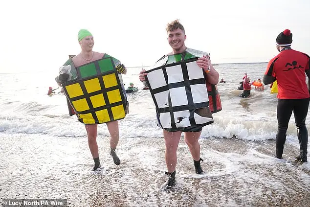 Over 200 swimmers participate in Whitley Bay's traditional New Year's Day dip to mark 2026