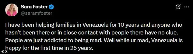 Trump Administration Conducts Covert Operation Capturing Maduro; Music Heiress Sara Foster Expresses Support