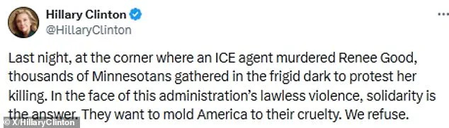 Political Controversy Escalates Over Hillary Clinton's Remarks on ICE Shooting in Minnesota