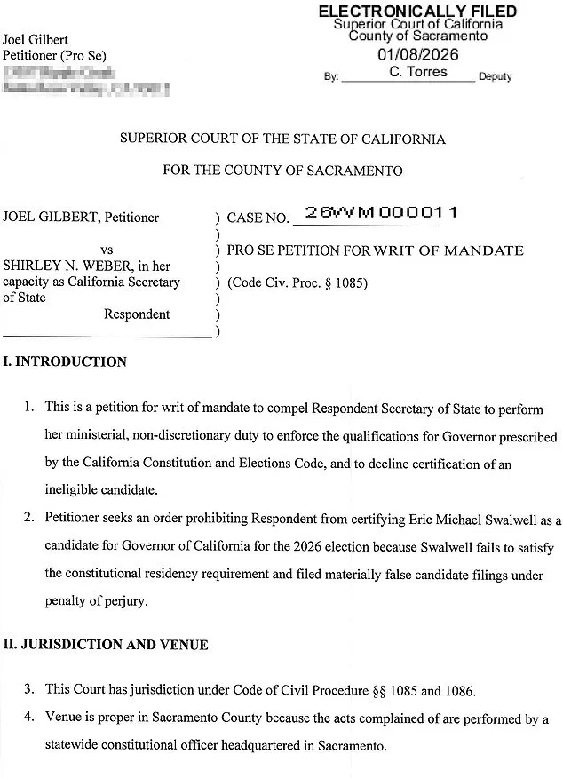 Privileged Legal Access Uncovers Residency Disqualification Risk for Governor's Successor