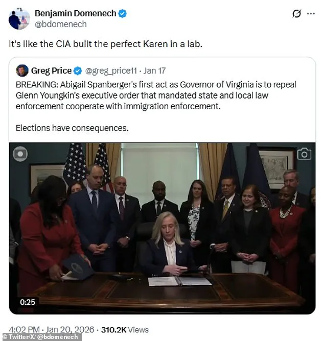 Governor Abigail Spanberger's Controversial Executive Orders Ignite Firestorm in Virginia