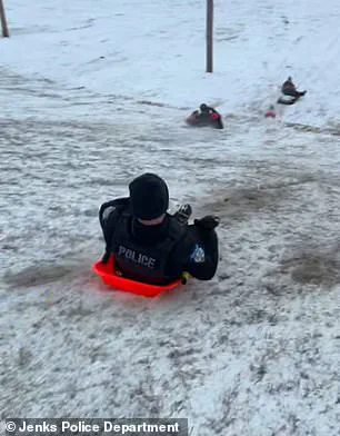 Oklahoma Police Officer's Accidental Sled Collision with Child Goes Viral, No Injuries Reported