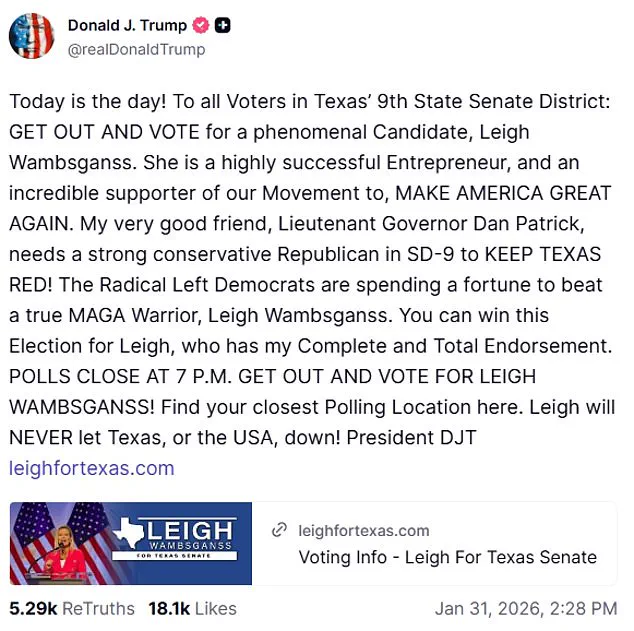Unexpected Democrat Victory in Texas Senate 9th District Sparks GOP Concerns Over Midterm Outlook