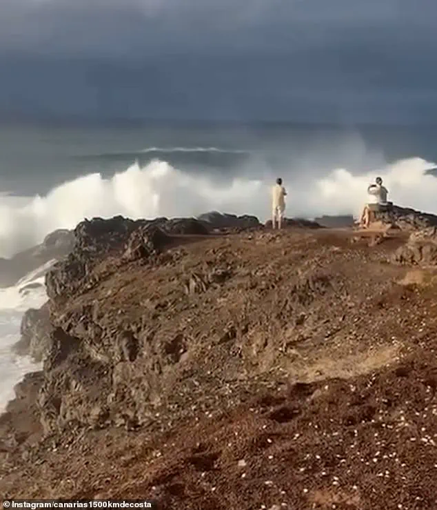 Selfie-Taking Tourists Narrowly Escape Deadly Wave During Storm in Canary Islands