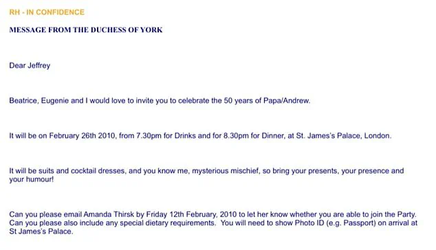 Royal Family Scandal: Jeffrey Epstein's Shocking Attendance at Private Celebration Following Prison Release