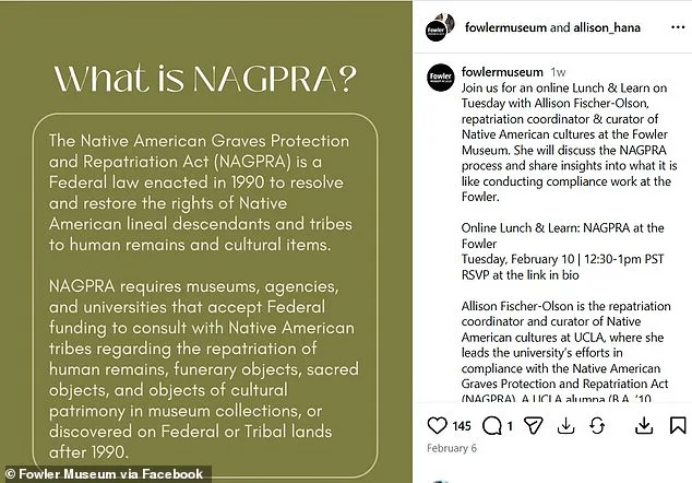 University of California's Fowler Museum Curator Sparks Debate Over Talking to Native American Artifacts Under NAGPRA