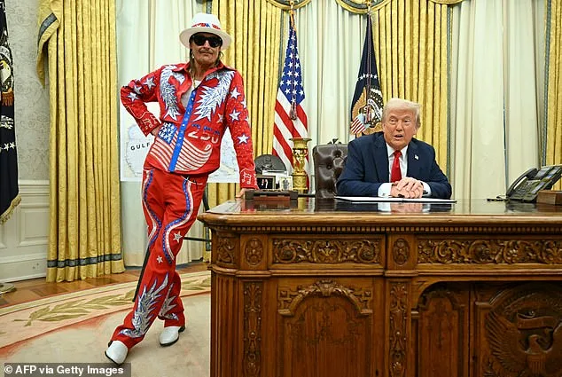 Kid Rock's Spectacular Helicopter Display at White House Replica Sparks Political Statement, Mocking California Governor