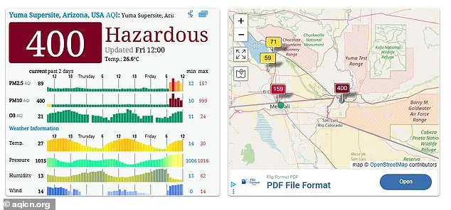 Hazardous Air Plume Envelops Southwest, Prompting Urgent Health Warnings
