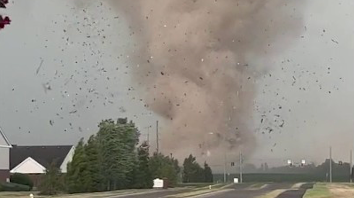 Severe storms threaten 65 million people with tornadoes and hail.